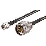 CAVO 50 Ohm PER ANTENNE GSM/UMTS preintestato con connettori N maschio e SMA maschio. Matassina da 10 metri.