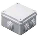 SCATOLA DI DERIVAZIONE STAGNO IP55 100 X 100 CON PASSACAVI IP55 COPERCHIO CON VITI