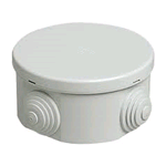 SCATOLA DI DERIVAZIONE STAGNO TONDA IP44 80 X 40 CON PASSACAVI