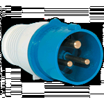 SPINA CEE 1P+N+E 230 AZZURRA INDUSTRIAL PLUGS HT-013 16A IP44 
