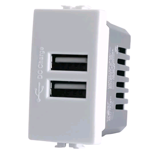 Presa USB grigia 90-265V 50/60Hz output 5V 2A compatibile Vimar Plana