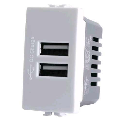 TOT521B - DOPPIA PRESA USB 2A BIANCO Compatibile Matix - TOT