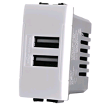 Doppia Presa Usb 2A 821B/Int-Lgt Bianco Compatibile con serie Living International/Light.