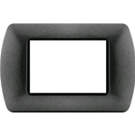 Placca 8803-26 3P Antracite/Int-Lgt Metallo Compatibile con serie Living International/Light.