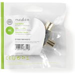 Splitter coassiale | IEC (coassiale) maschio - 2x IEC (coassiale) femmina | Metallo