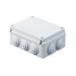SCATOLA DI DERIVAZIONE STAGNO IP55 190 X 140 CON PASSACAVI IP55 COPERCHIO CON VITI