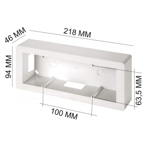 SCATOLA ESTERNA MONOBLOCCO PORTAFRUTTI 6 MODULI BIANCA 506 PER CANALA
