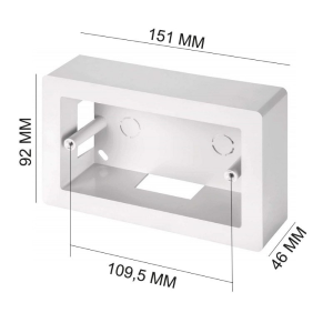 SCATOLA ESTERNA MONOBLOCCO PORTAFRUTTI 4 MODULI BIANCA 504 PER CANALA