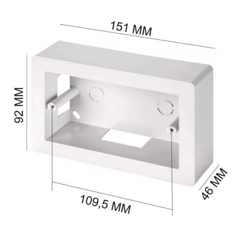 SCATOLA ESTERNA MONOBLOCCO PORTAFRUTTI 4 MODULI BIANCA 504 PER CANALA