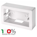 SCATOLA ESTERNA MONOBLOCCO PORTAFRUTTI 4 MODULI BIANCA 504 PER CANALA