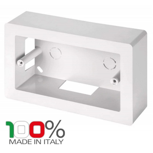 SCATOLA ESTERNA MONOBLOCCO PORTAFRUTTI 4 MODULI BIANCA 504 PER CANALA