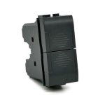 Doppio Pulsante (10A-250V) 827N/Int-Lgt Nero Compatibile con serie Living International/Light.