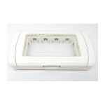 Placca Idrobox IP55 4P Bianco/Int-Lgt S8004B Compatibile Living