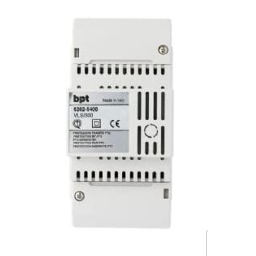 Attuatore remoto Bpt VLS/300 4 moduli DIN basso per servizi ausiliari (comando luci, aperture, suonerie, ecc.). Realizzato in contenitore plastico per installazione in quadri elettrici (EN50022).