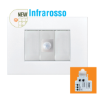 Sensore di movimento infrarosso keystone IP20 da Interno Carico massimo collegabile: 1000 W Tempo da Trimmer time: indica il tempo in cui il carico rimane attivo 15 secondi a 10 minuti