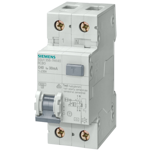 40215A - INTERRUTTORE MTD MAGNETOTERMICO DIFFERENZIALE 1+N 16A 6KA 30MA 2  MODULI - ELMARK