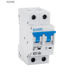INTERRUTTORE MAGNETOTERMICO 2X16A 6KA CURVA C ELMARK C62N/16A