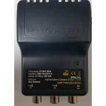 ALIMENTATORE ANTENNA  TV LINEARE  2 USCITE 200mA Connettori F, con spia LED