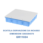 SCATOLA DI DERIVAZIONE DA INCASSO DIMENSIONI 326X294X75