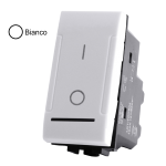 INTERRUTTORE BIPOLARE 01 (16A-250V) 802B/INT-LGT BIANCO Compatibile con serie Living International/Light.