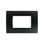 PLACCA 8003-02 3P NERO/LGT TECNOPOLIMERO Compatibile con serie Living International/Light.