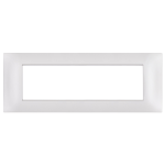 Placca M6007-01 7P Bianco/Vmr-Pln Tecnopolimero Compatibile con serie Plana