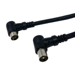 Cavo antenna TV 1,5m Nero alta qualita' rg59 con Adattatore