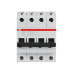 Interruttore magnetotermico 4 Moduli 4Poli 40A 6 kA, Curva C S204 C40 ABB S529242