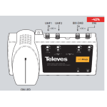 Centrale di amplificazione Antenna TV DTT  4 ingressi (UHF1-UHF2- BIII/ DAB-BI/FM) e 1 uscita + test ad amplificazione separata (VHF-UHF) che garantisce la non interferenza tra gli ingressi.