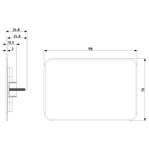 Coperchio Filo Muro per scatola 503 3 Moduli