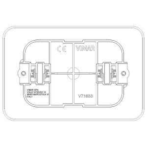 Coperchio Filo Muro per scatola 503 3 Moduli