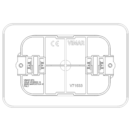 Coperchio Filo Muro per scatola 503 3 Moduli