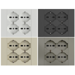 Multipresa per scatola incasso 503 Nera Dotata di 4 prese universali P40, la multipresa da parete Quadra vi permette di liberare gli spazi sul comodino, sul piano di lavoro e tanti altri.