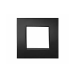 PLACCA 8002-02 2P NERO/LGT TECNOPOLIMERO Compatibile con serie Living International/Light. 8002-02