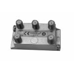 Partitori in pressofusione TV+SAT con connettori F divisore 4 vie TERRA passaggio DC su tutte le uscitE