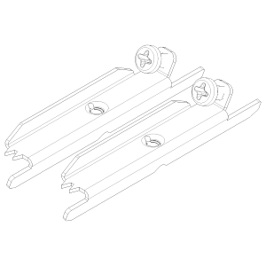 Griffa di ricambio per l’asola di fissaggio del supporto per scatole portafrutto da incasso 3 e 4 moduli su muratura in caso di rottura ad installazione avvenuta - 2 pezzi